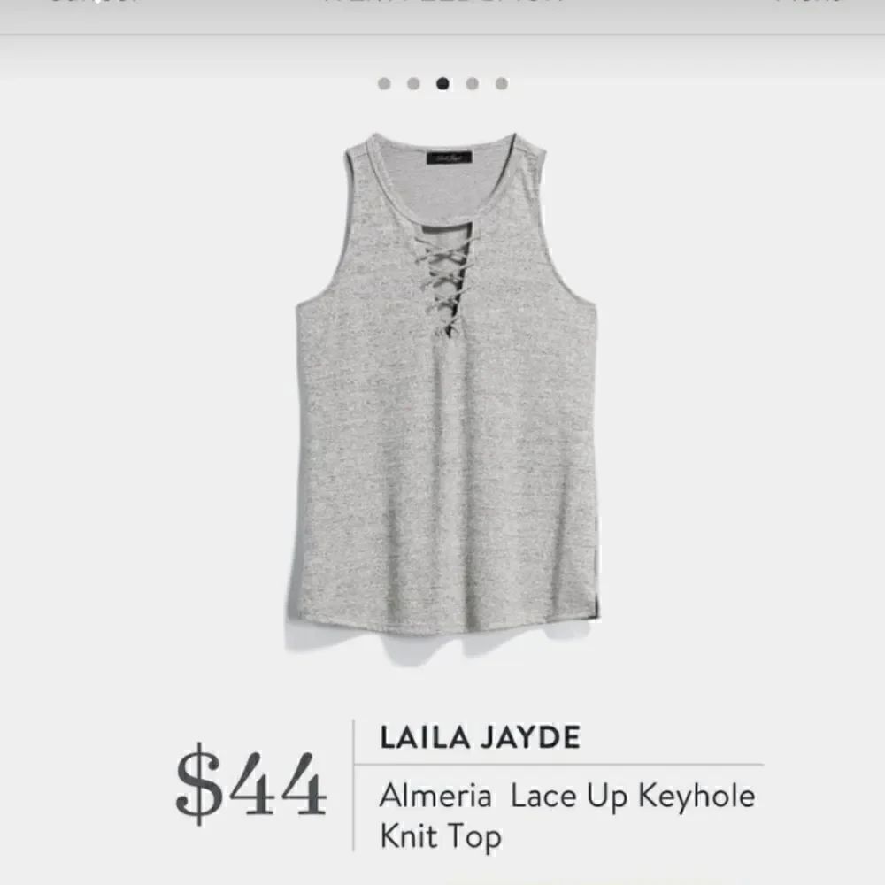 NWT Laila Jayde Almeria Lace Up Keyhole Knit Top